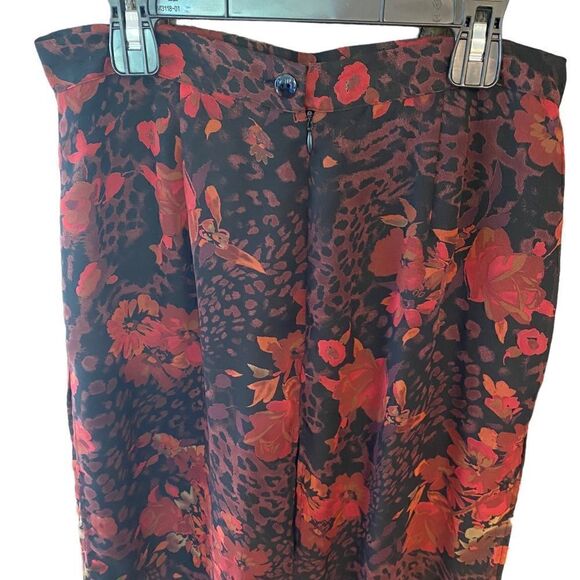 Sheri Martin Sz 8P Red Vintage 2 Piece Floral Evening Cocktail Wedding Pantsuit - Picture 6 of 9